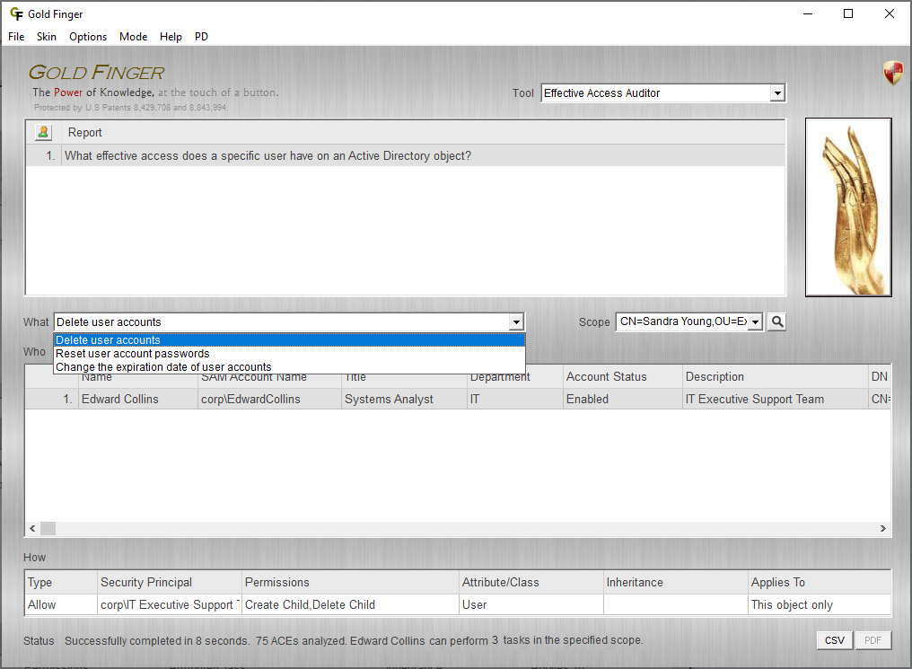 Active Directory Effective Access Auditor Single-User Mode