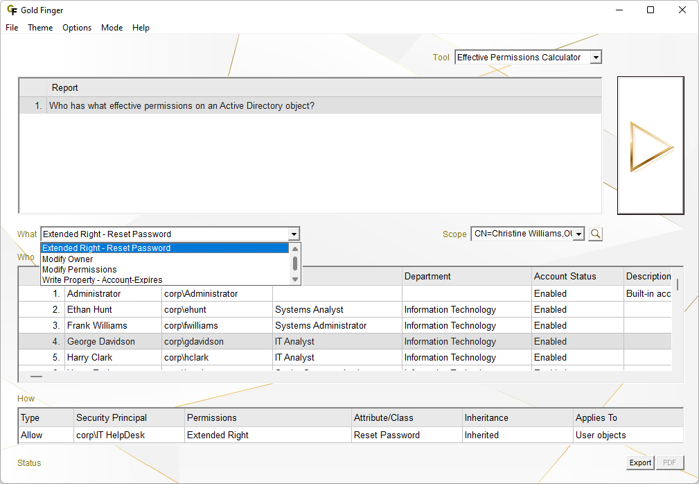 Active Directory Effective Permissions Calculator